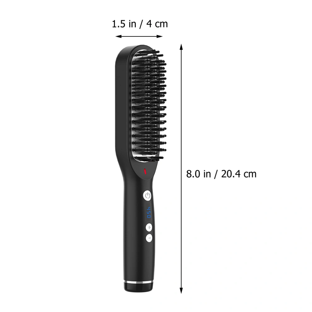 Women Hair Straightener Brush Hair Straightening Comb for Salon Home US Plug