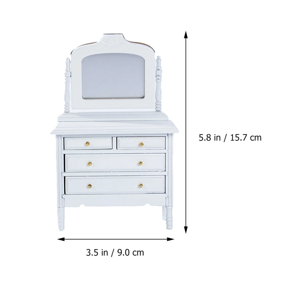 1pc Miniature Dressing Cabinet Decoration Mini House Furniture Mini Photo Prop