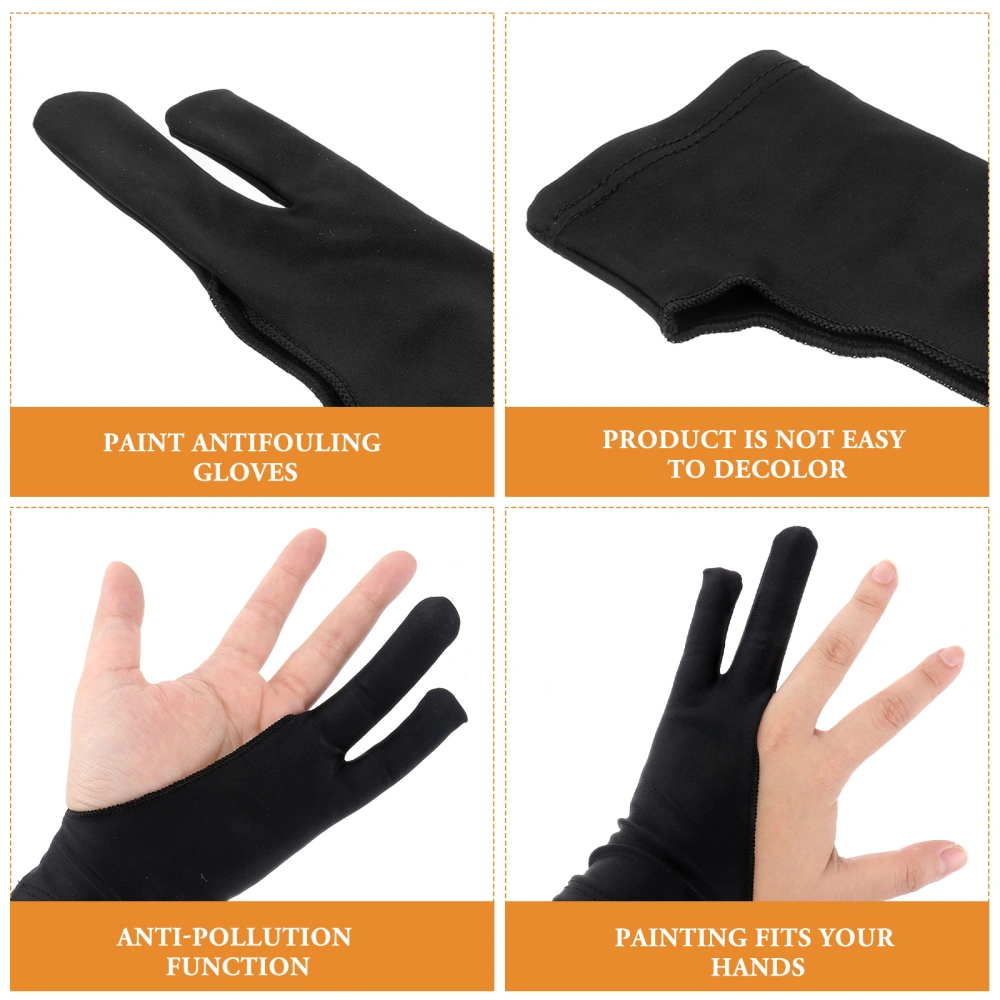 4PCS Professional Artist Glove Durable Graphics Drawing Glove with One Fingers