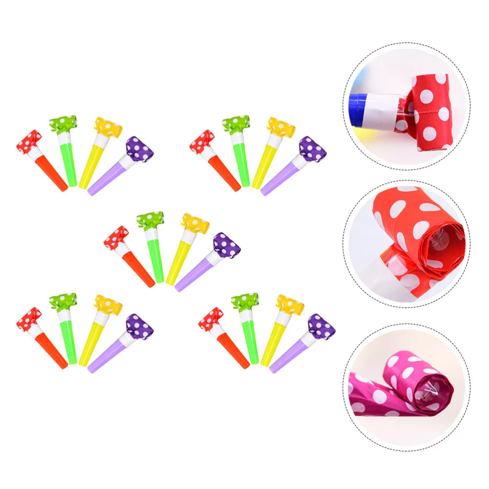 60pcs Party Blower Plastic Noise Makers Cheering Props Party Blow Horns