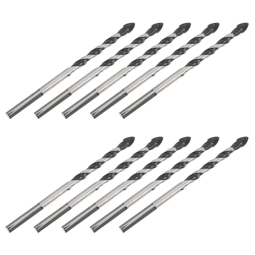 10pcs Household Drill Bits Steel Drilling Supplies Triangle Drill Bits Tools