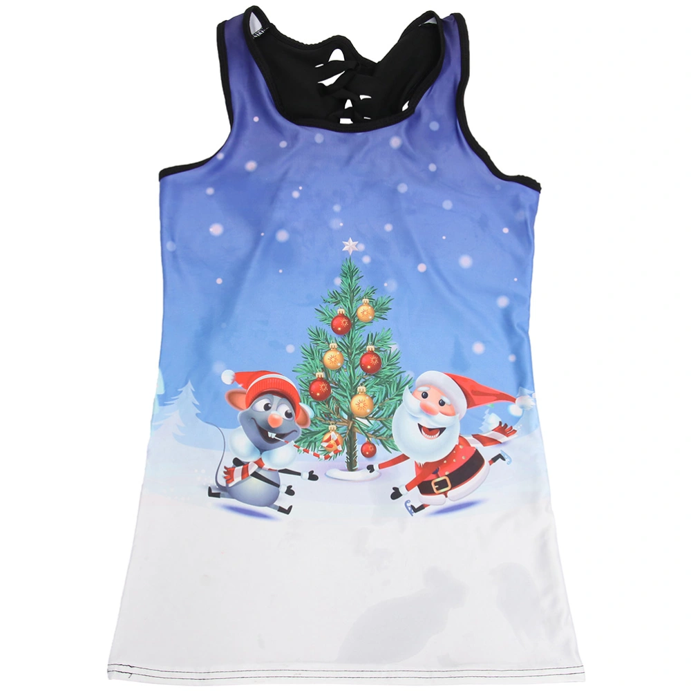 1Pc Christmas Yoga Costume 3D Digital Vest Stylish Running Vest Undershirt