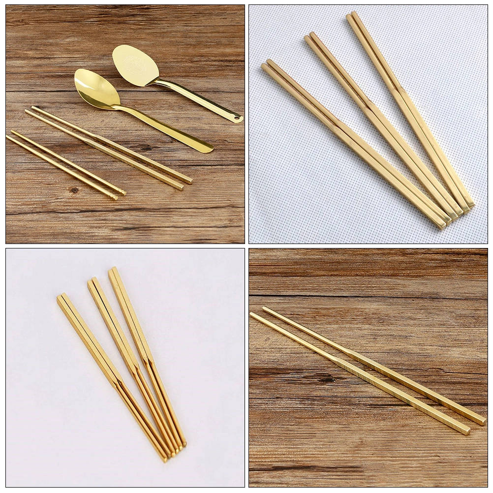 1 Pair Golden Chopstick Model Sacrificial Ornaments Sacrifice Worship Supplies