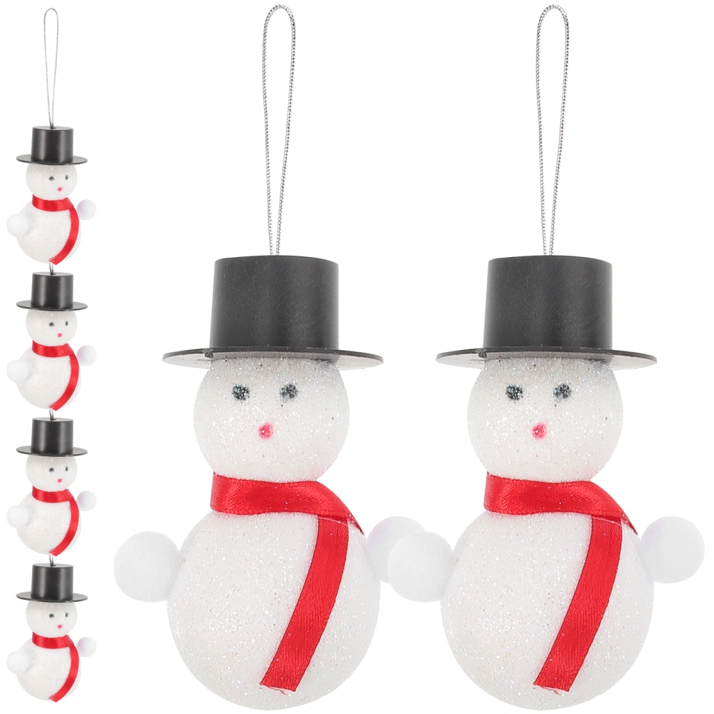 6 Sets DIY Snowman Pendants Snowman Making Material Christmas Craft Supplies