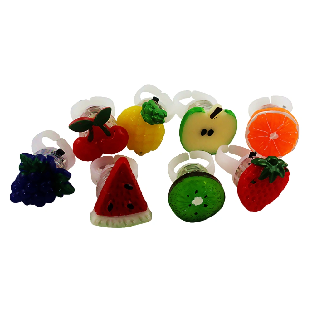 1PC Fruit Light Up Finger Ring LED Flashing Finger Light Toy Party Favors Light for Kids and Adults (Random Style)