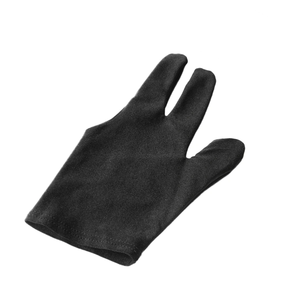 12pcs 3-Finger Glove Billiard Pool Shooters 3 Fingers Gloves Billiard Gloves Snooker Gloves Instruments (Black)