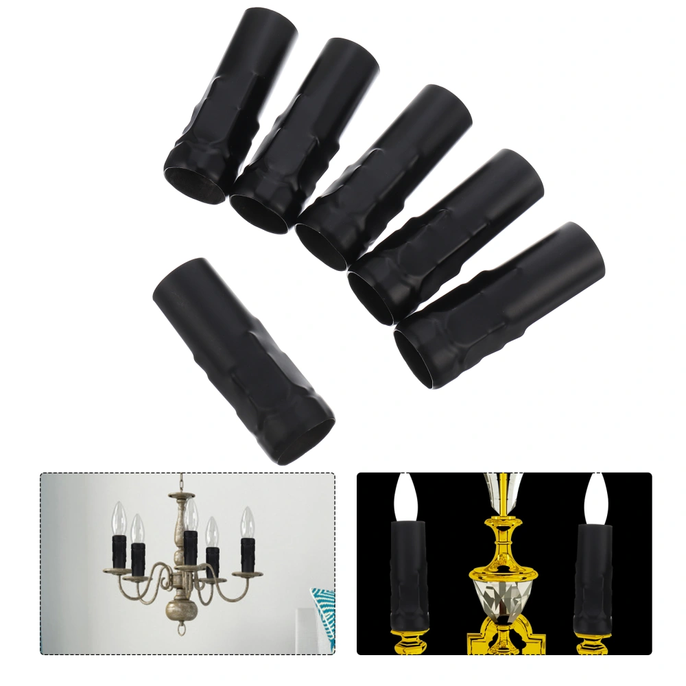 6pcs Chandelier Candle Sleeves E14 Candle Socket Covers Candelabra Base Covers