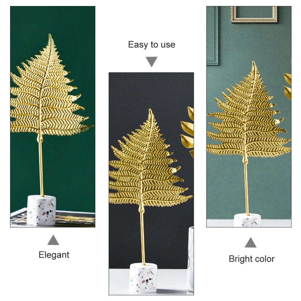 Leaf Model Sculpture Metal Leaf Craft Vintage Home Decor Creative Leaves