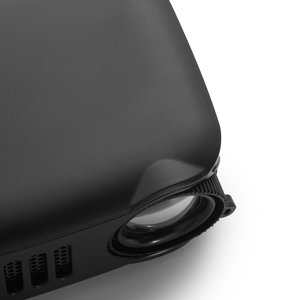 Mini Household Projector Family Cinema Portable Projector Accessories with EU Plug (Black)