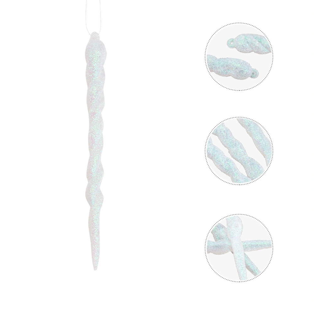 12Pcs Christmas Decoration Icicle Hanging Decor Simulation Transparent Icicle