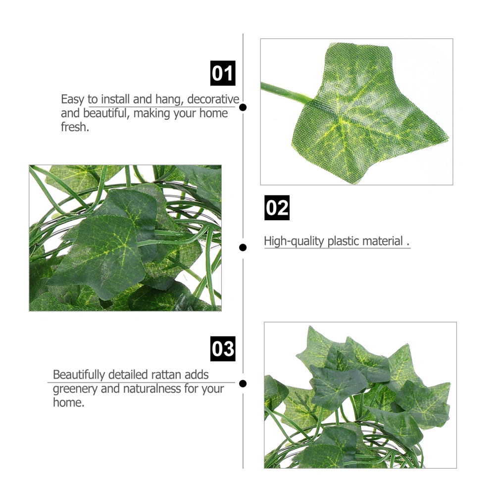 12pcs Simulation 80 Leaves Ivy Vines Fake Creeper Rattan Hanging Ornament