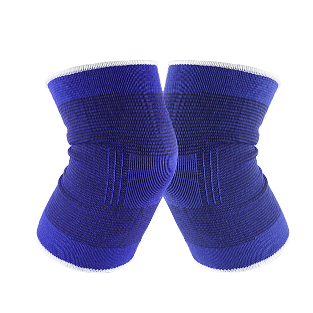 1 Pair Knee Protective Cover Men and Women Fitness Knee Protective Cover for Running Cycling Exercise (Blue, Free Size)