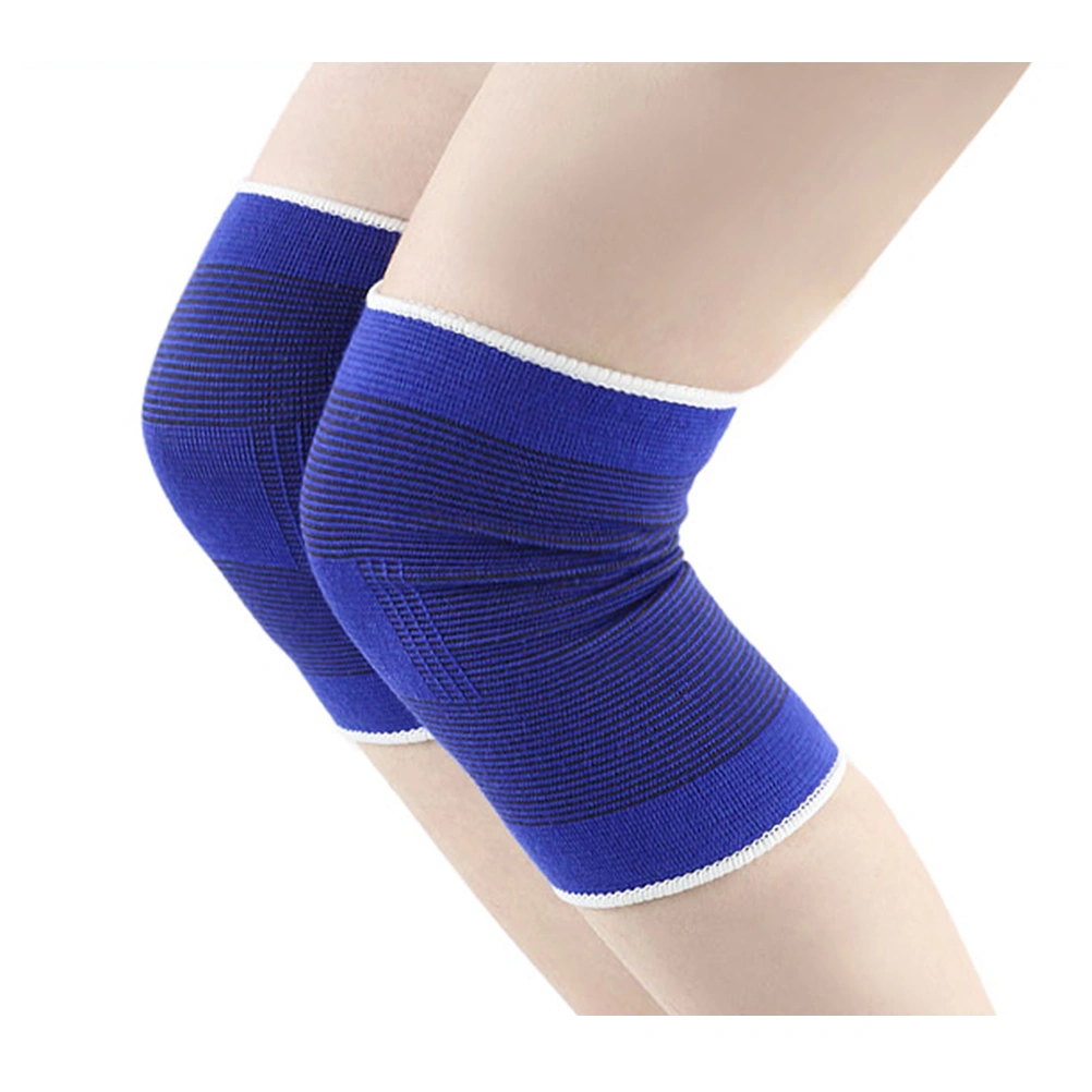 1 Pair Knee Protective Cover Men and Women Fitness Knee Protective Cover for Running Cycling Exercise (Blue, Free Size)