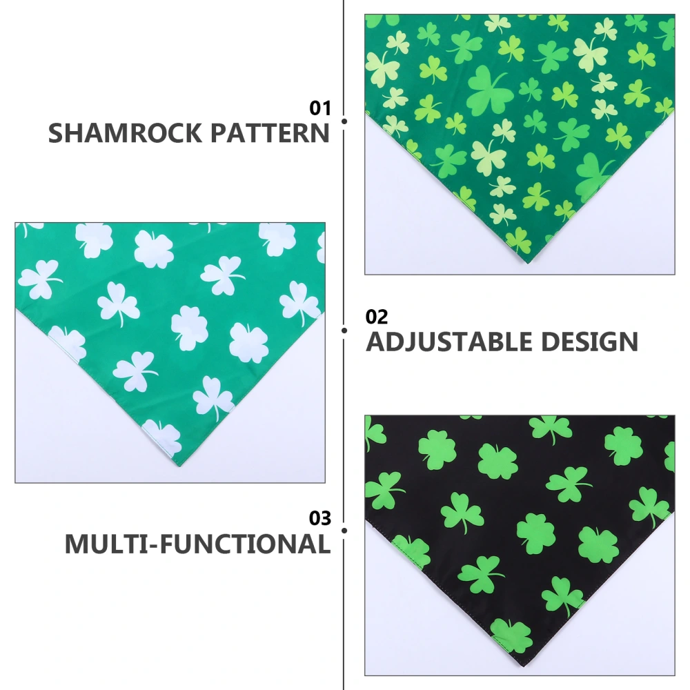 3pcs St. Patrick's Day Cat Bandanas Dog Bandanas Pet Triangle Bibs Scarf