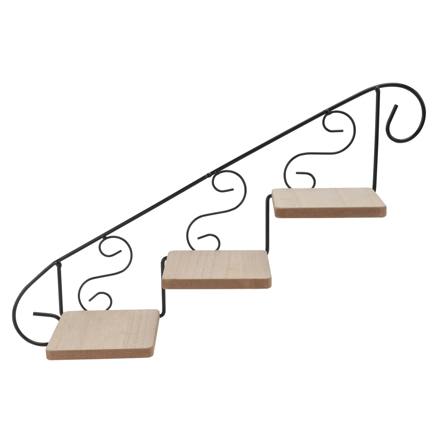 1pc Wall-mounted Flowerpot Storage Rack Wall Flowerpot Rack for Home (Black)