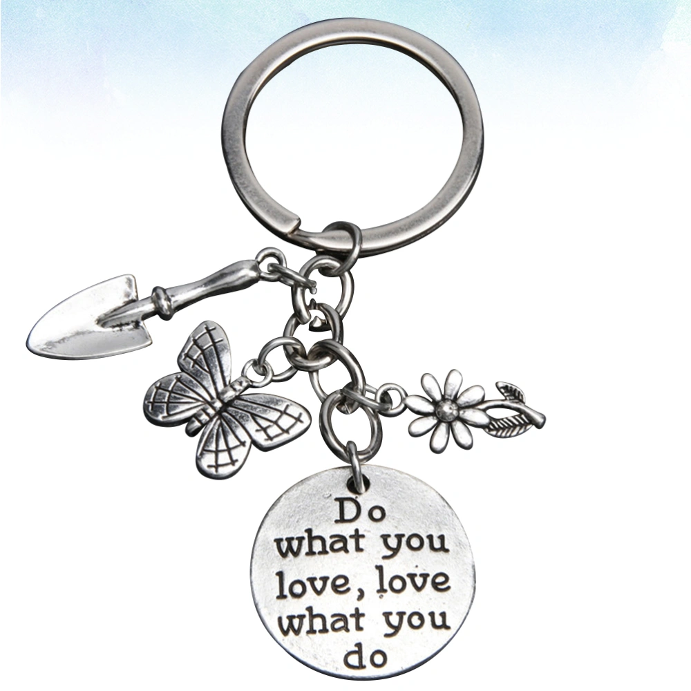 DO What You Love Letter Keychain Flowers Keychain Garden Shovel Hanging Decor