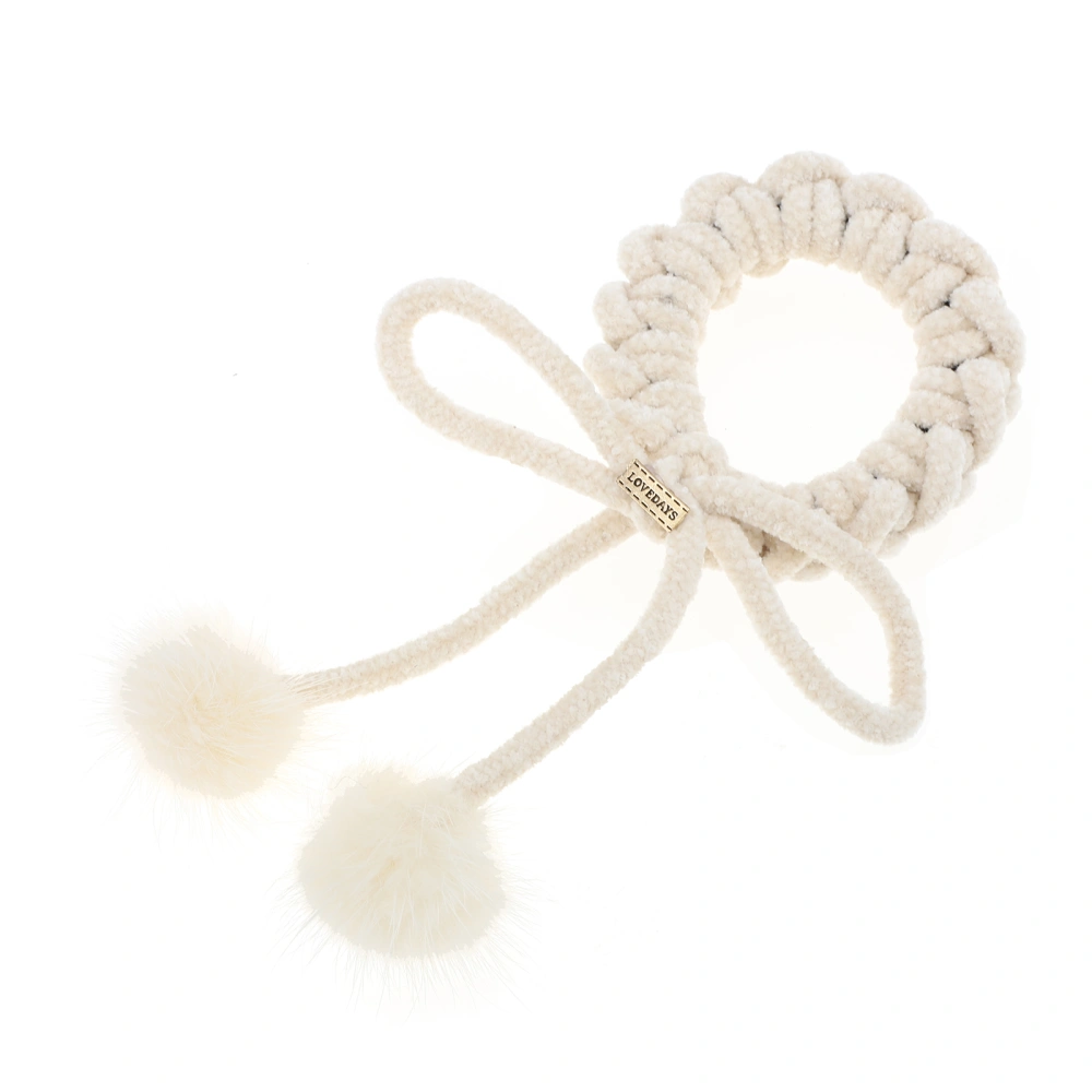 Elastic Plush Hair Rope Ponytail Hair Ring Plush Hair Scrunchy Hair Decor