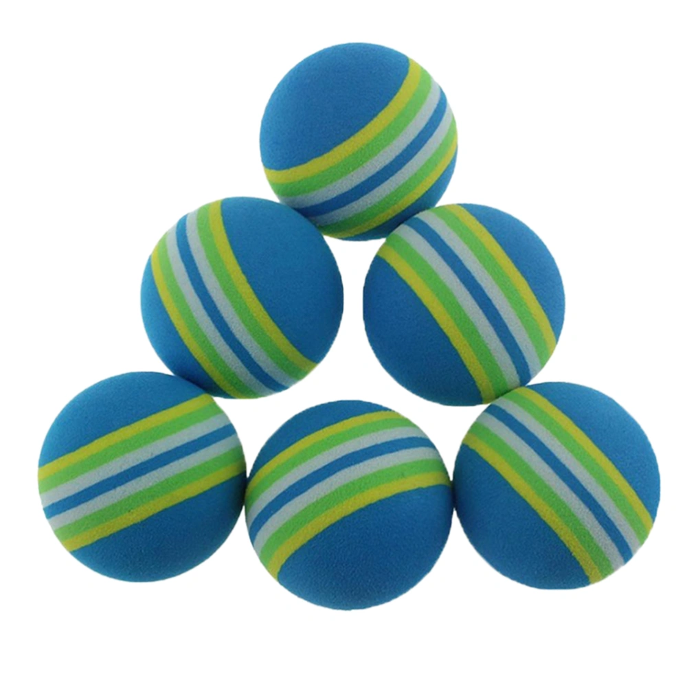 8pcs 42mm Rainbow EVA Ball Practice Indoor Training Aid Training Ball (Blue)