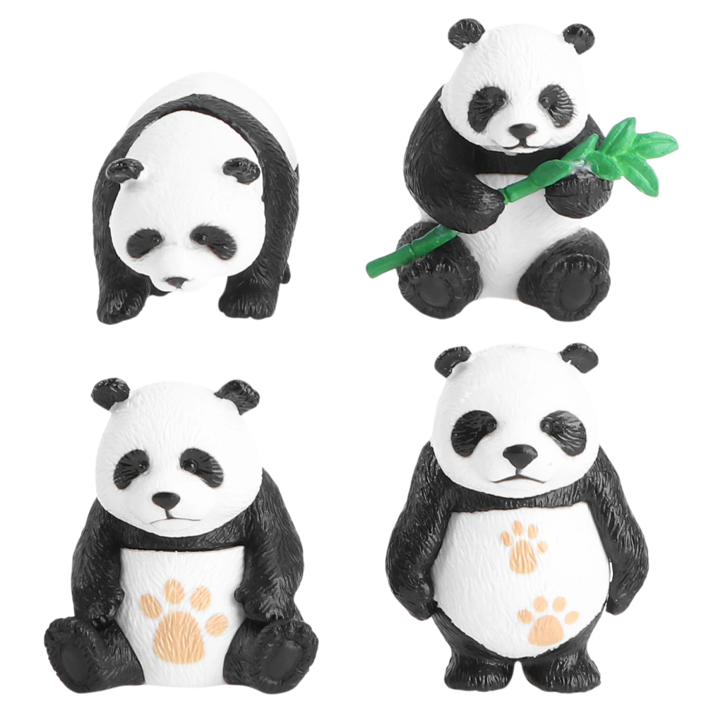 4Pcs Moss Adornment Microlandscape Ornament Crafts Panda Models Furnishings