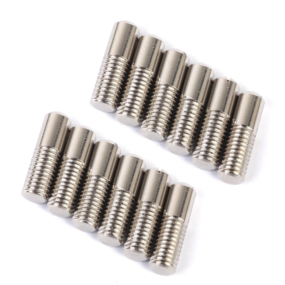 12pcs Mini Humbucker Guitar Pickup Pole Screws Color (Silver)