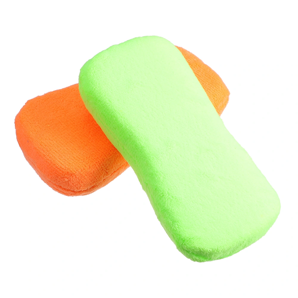 2pcs 8-shaped Coral Fleece Car Wash Sponge Tools Absorbable Car Cleaning Tool