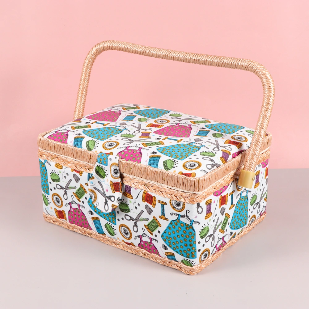 1PC Needle And Thread Basket Printing Sewing Case Stitch Tools Holder Sewing Accessories Container