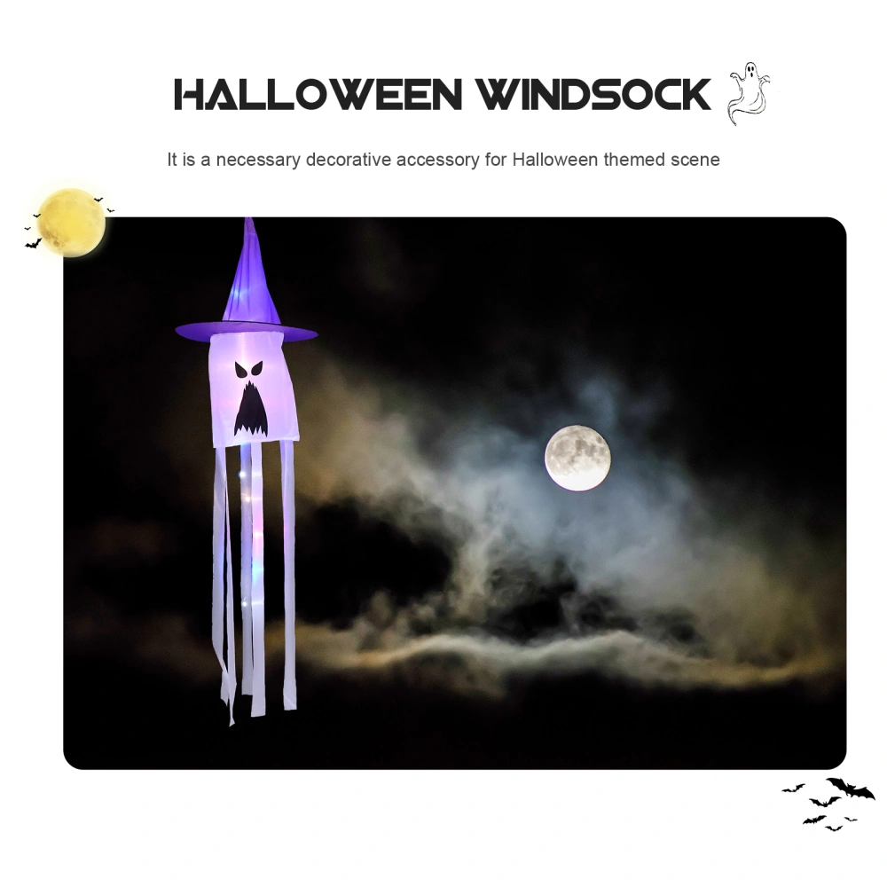 1Pc Halloween Adornment Decorative Windsock Luminous Windsock Pendant Decor