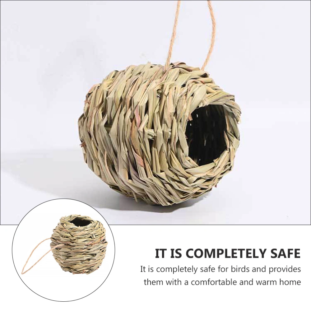 1Pc Hanging Bird Nest Outdoor Bird Feeding Container Simple Pet Bird Supply