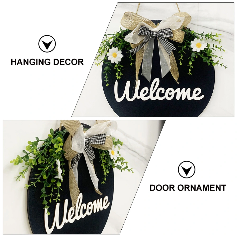 1pc Delicate Door Ornament Wall Hanging Ornament Flower Decorative Door Sign