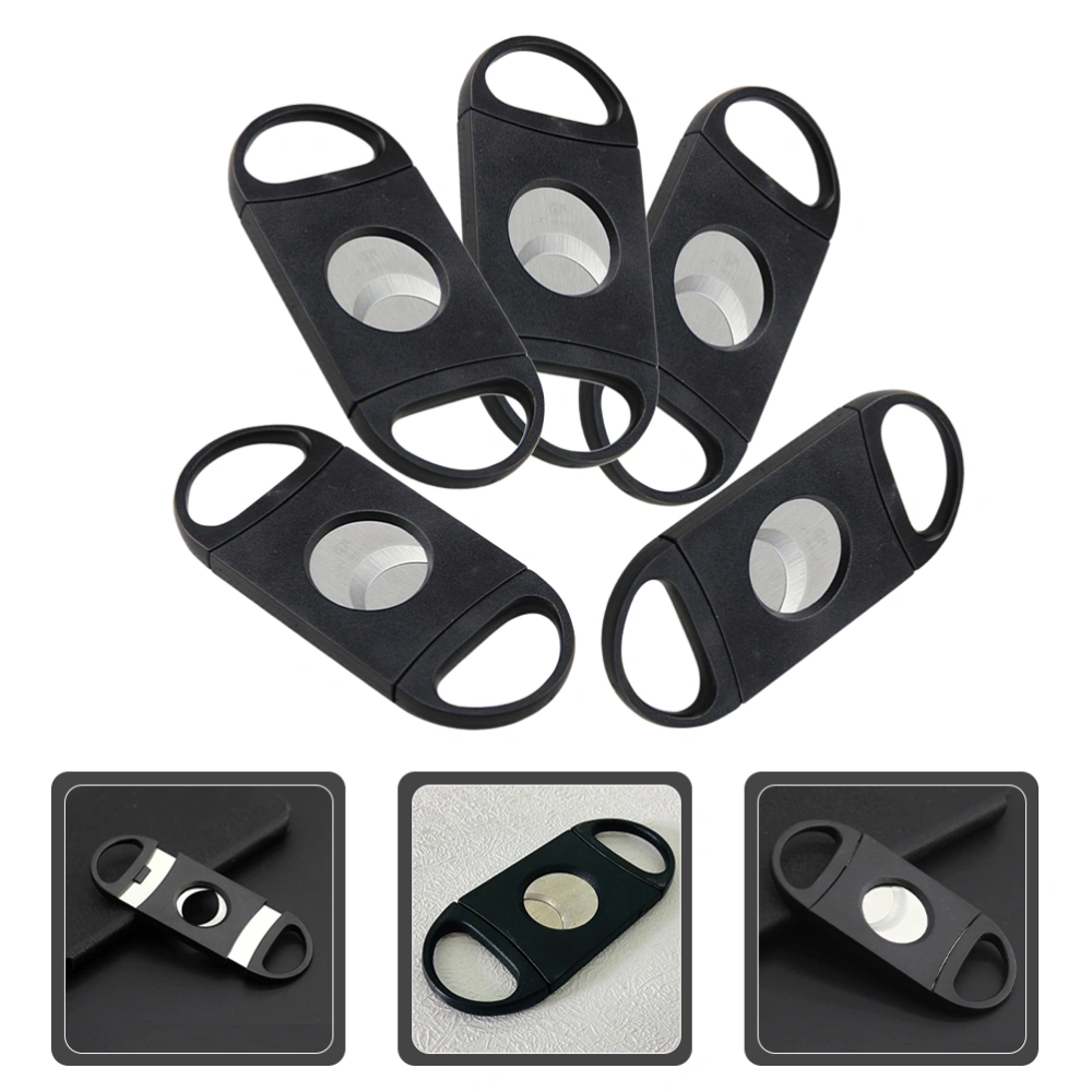 5Pcs Cigar Cutter Stainless Steel Double Cut Guillotine Cigar Accessories