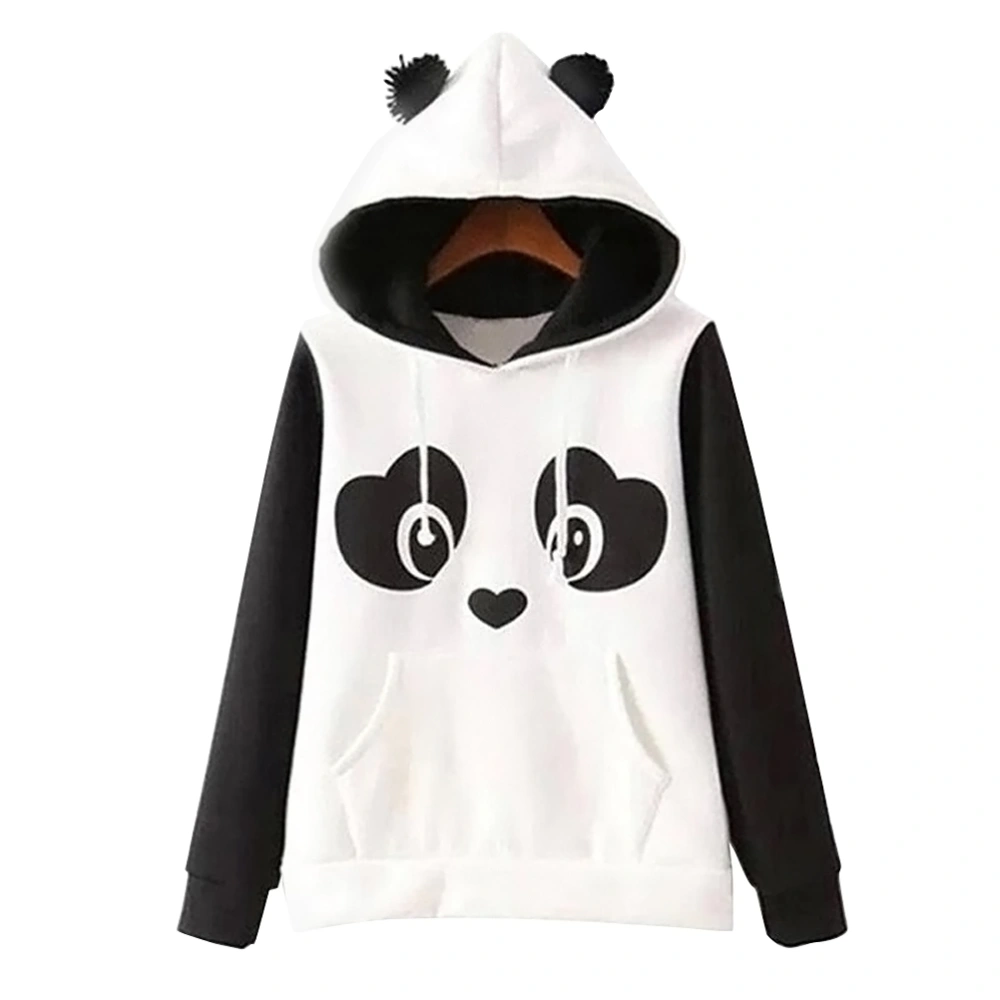 Womens Long Sleeve Fleece Pullover Hoodie Sweatshirts Warm Autumn Winter Panda Hoodies Tops Size XL