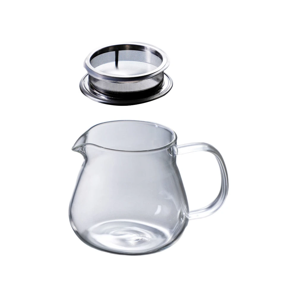 1pc Durable Glass Coffee Kettle Practical Coffee Kettle Glass Coffee Mug (Transparent)