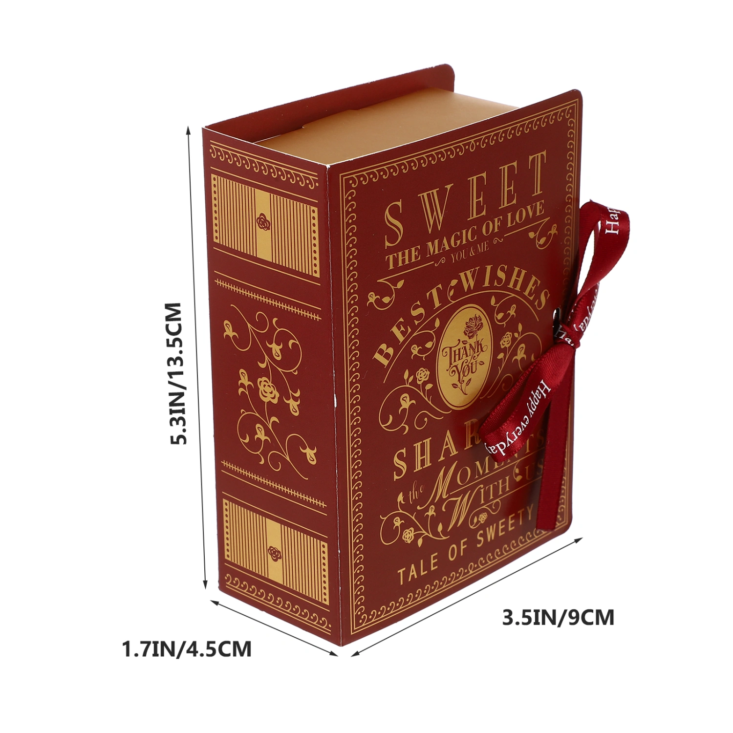 10Pcs Witchcraft Book Shape Candy Boxes Decorative Candy Wrapping Boxes for Wedding