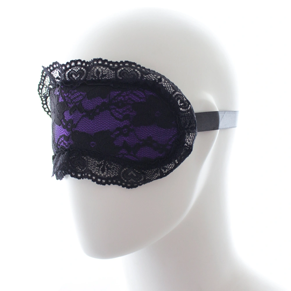 1Set Erotic Flirting Adult Toys Lace Blindfold SM Handcuff Tassel Beads Whip Enticing Sex Toys for Couple Lovers (Purple)