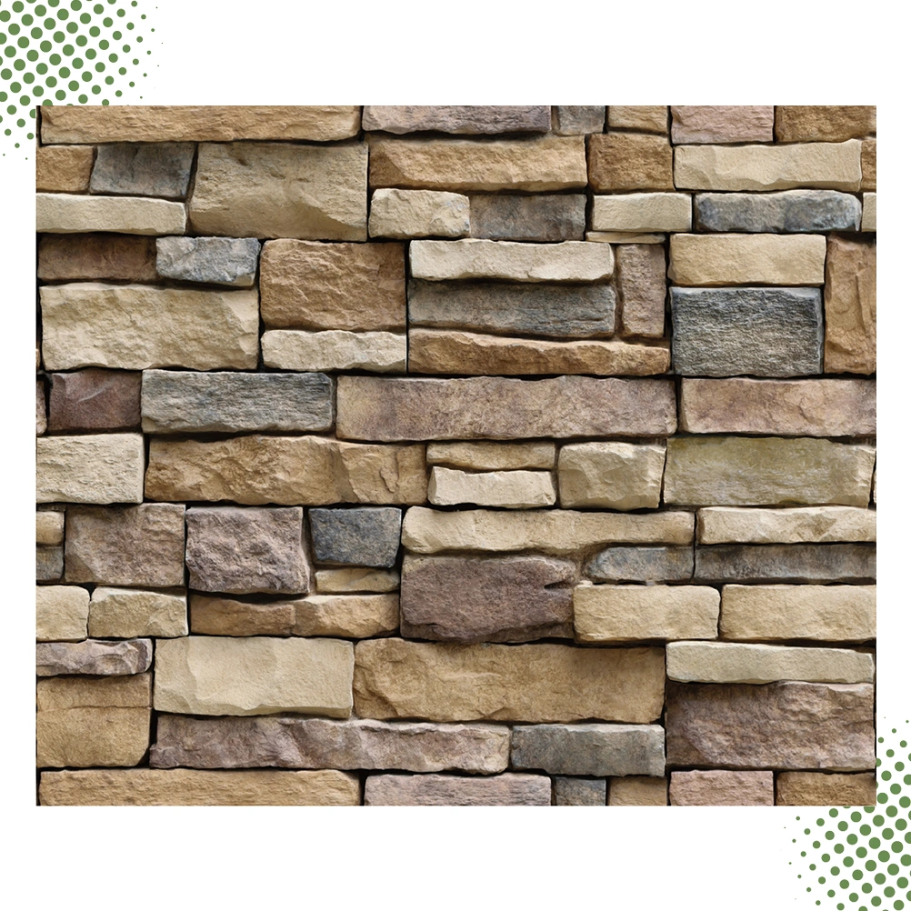 Simulation Stone Wallpaper Self-adhesive Wall Stickers 3D Stone Wall Decals for Home Living Room Bedroom Decor