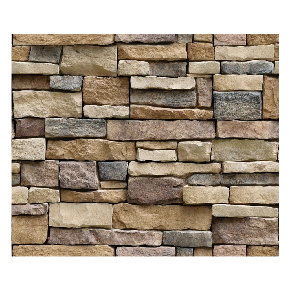 Simulation Stone Wallpaper Self-adhesive Wall Stickers 3D Stone Wall Decals for Home Living Room Bedroom Decor