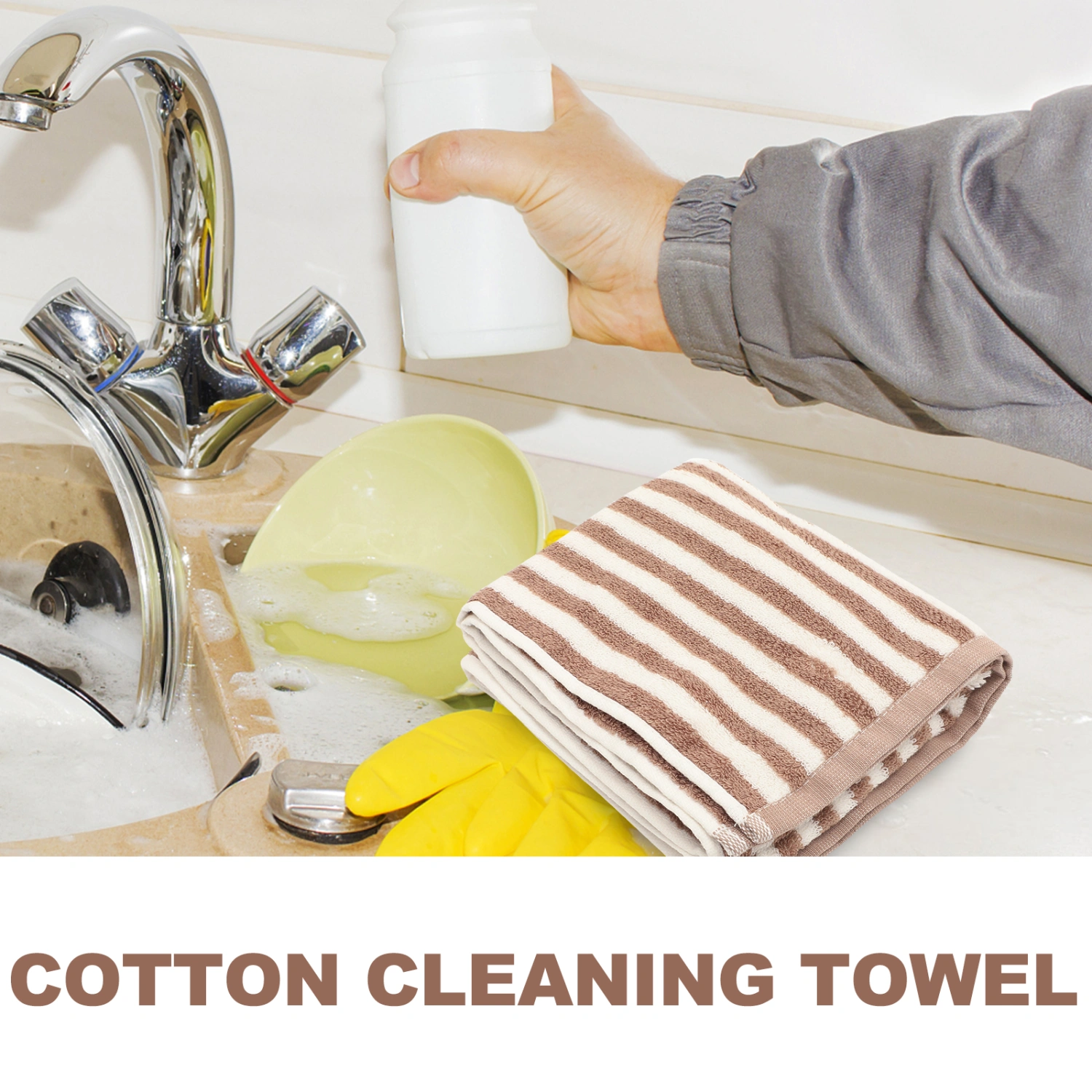 Dish Towel Cotton Cleaning Towel Super Absorbent Dish Towel Tableware Cleaning Towel Kitchen Towel