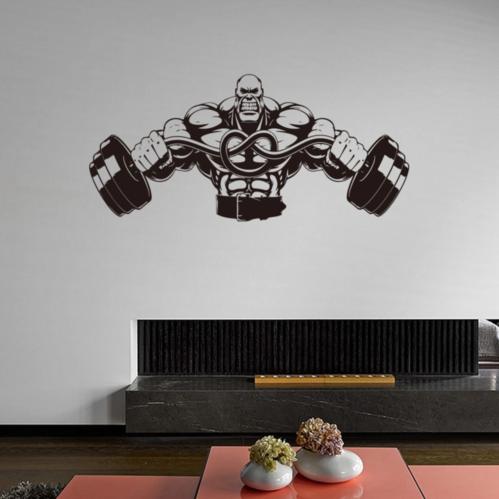 Muscle Men Fitness Wall Decal Workout Gym Vinyl Sticker Healthy Lifestyle Home Decor Wall Art Murals Wall Decals