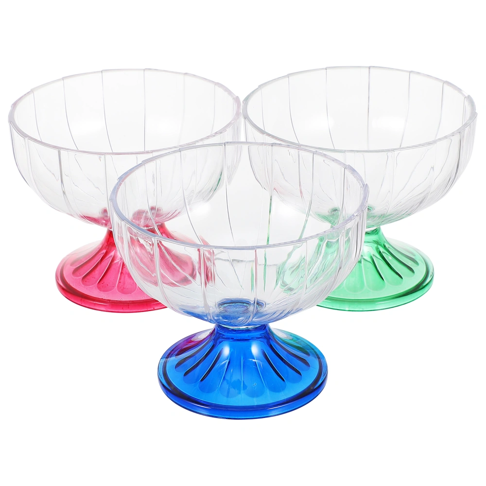 3pcs Plastic Dessert Cups Milkshake Ice Cream Cups Party Cocktail Toasting Cups