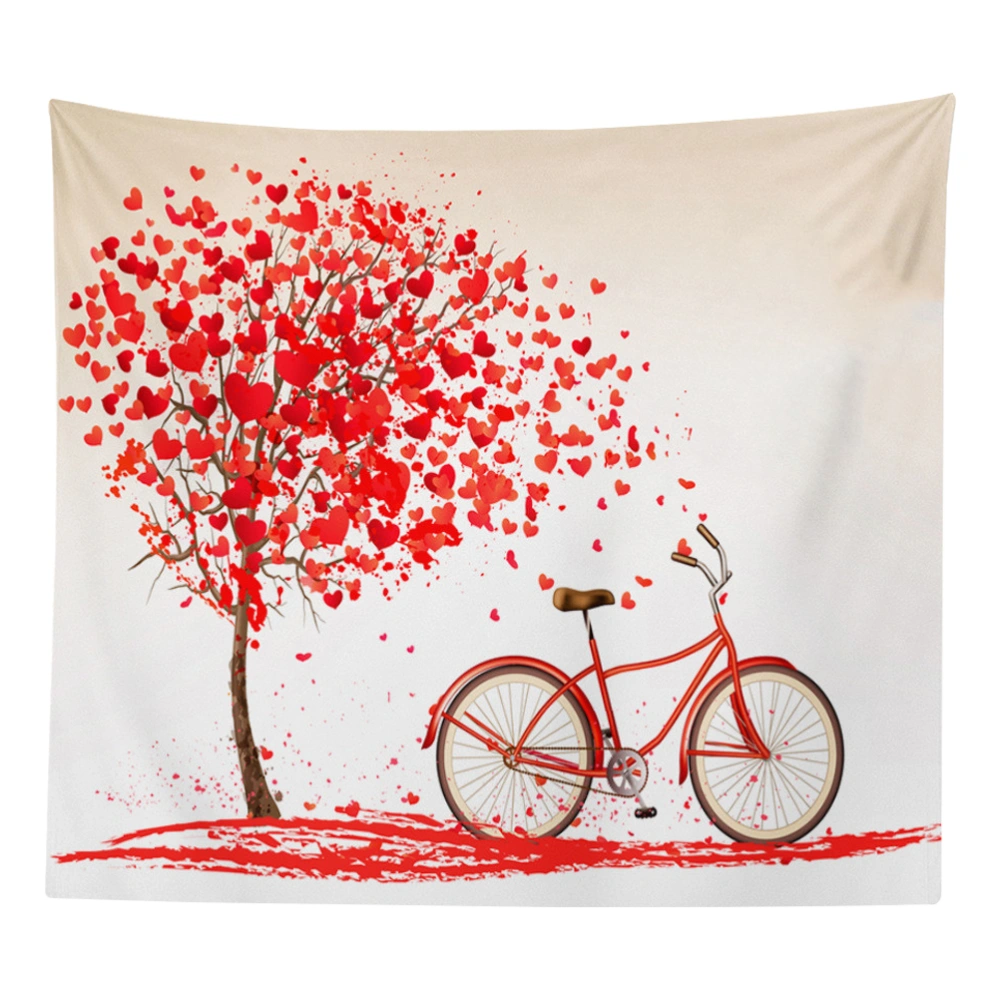 Heart Tree Pattern Tapestry Romantic Valentine's Day Backdrop Cloth Wall Decor