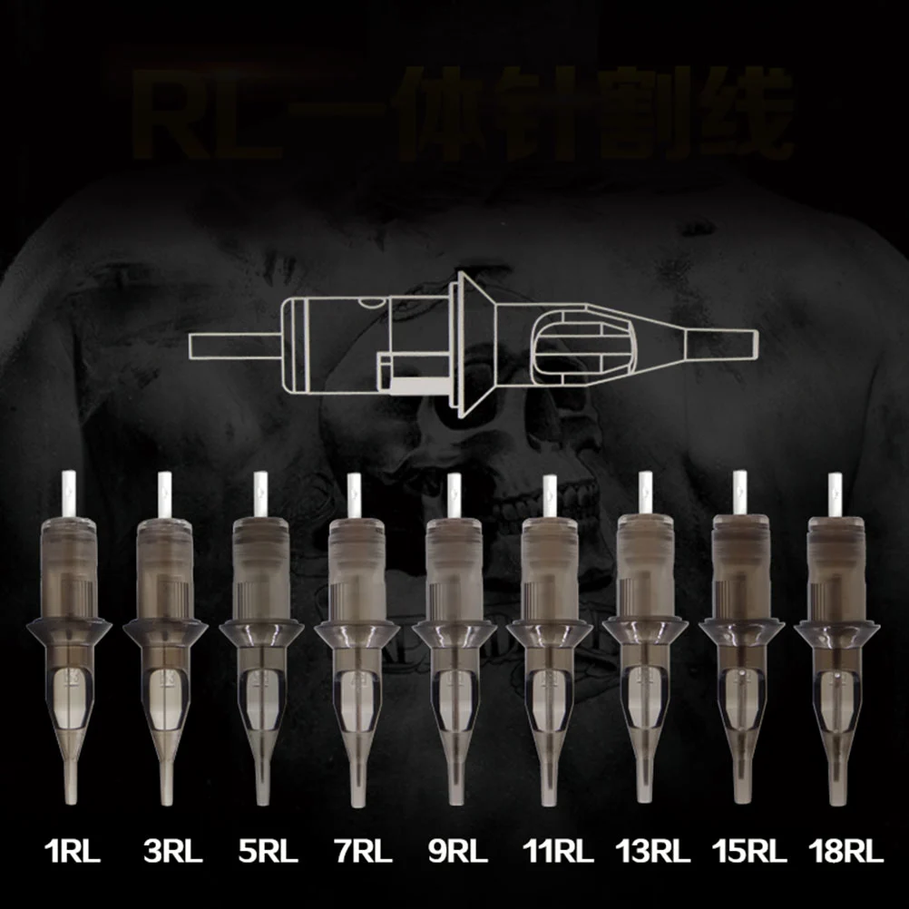 20pcs Professional Needles Disposable Semi-transparent Needles for Artist (1RL)