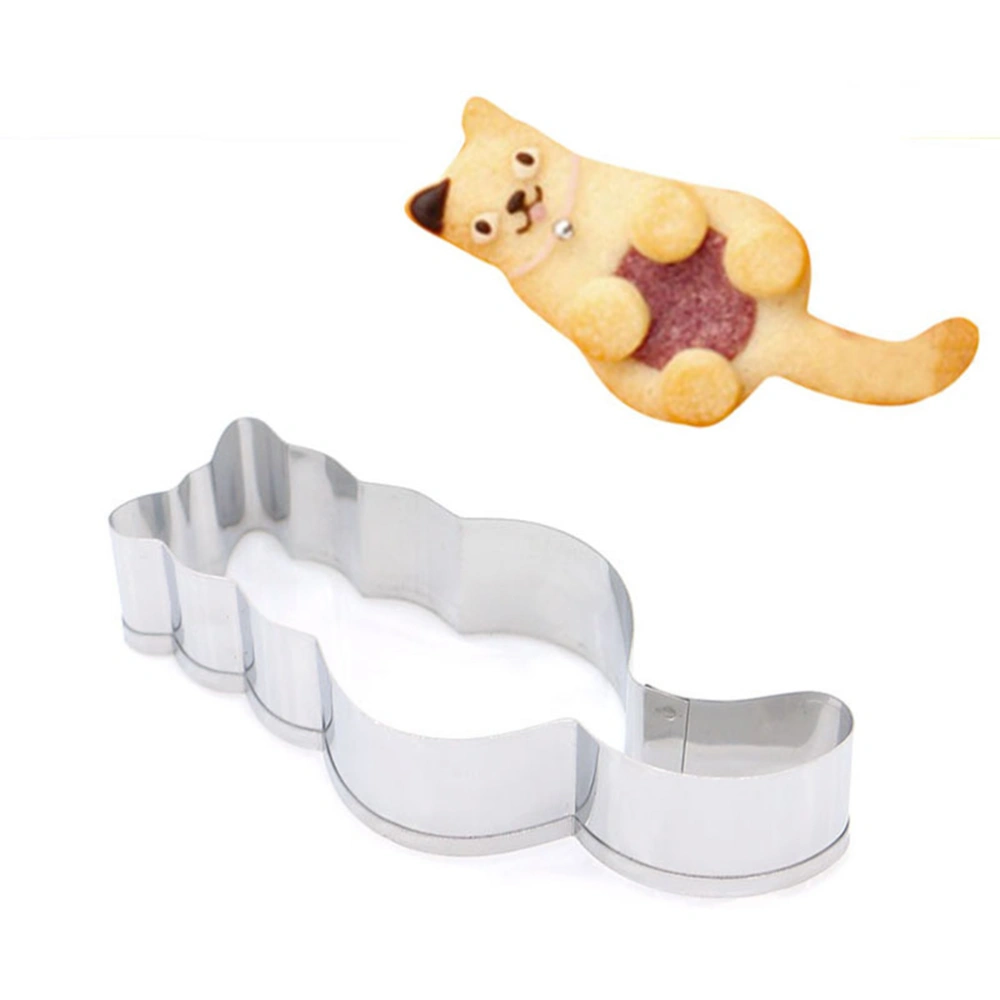 5 Pcs Stainless Steel Cookie Cutter Molds Cat Shape DIY Chocolate Moulds Cupcake Dessert Baking Mold