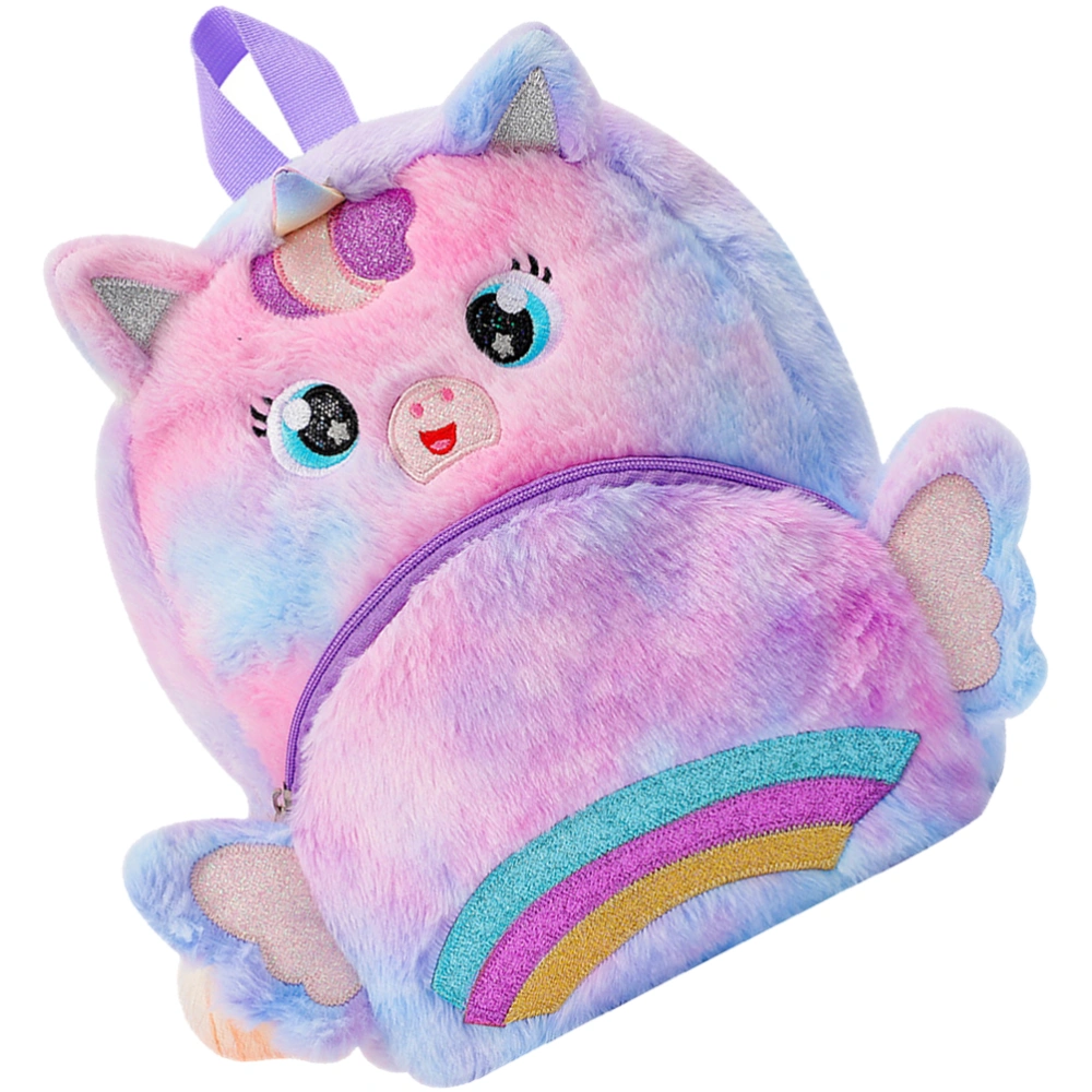 Cartoon Plush Unicorn Storage Bag Cartoon Backpack Cartoon Girls Bag Book Bag