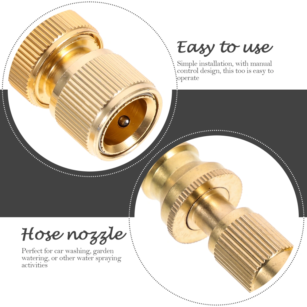 1 Set Brass Hose Nozzle Car Washing Nozzle Hose Nozzle Adapter Car Washing Supplies