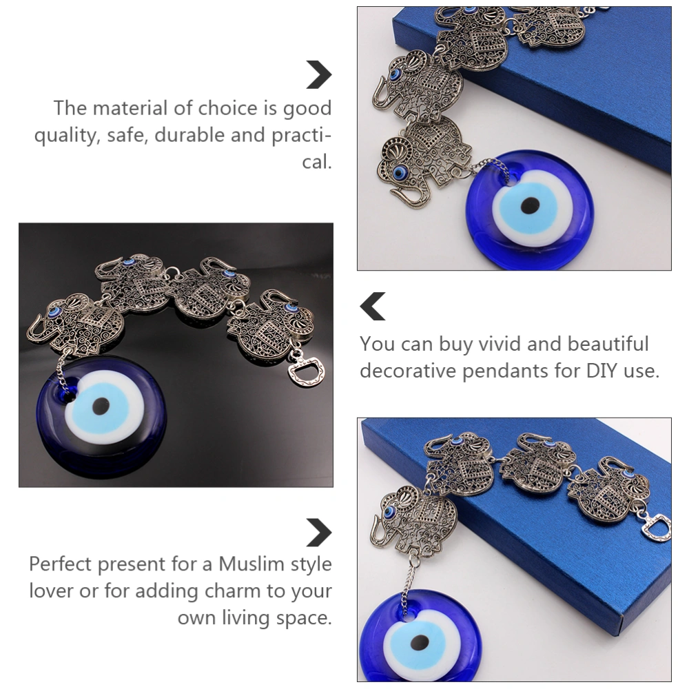 Evil Eye Hanging Pendant Blue Eyes Hanging Decoration Alloy Elephant Craft