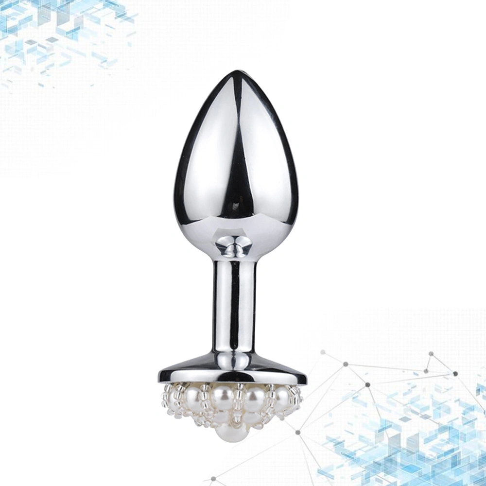 1PC Alloy Butt Plug Pearl Design Anal Expander Sex Stimulator Flirting Toy Adult Masturbator for Couple S