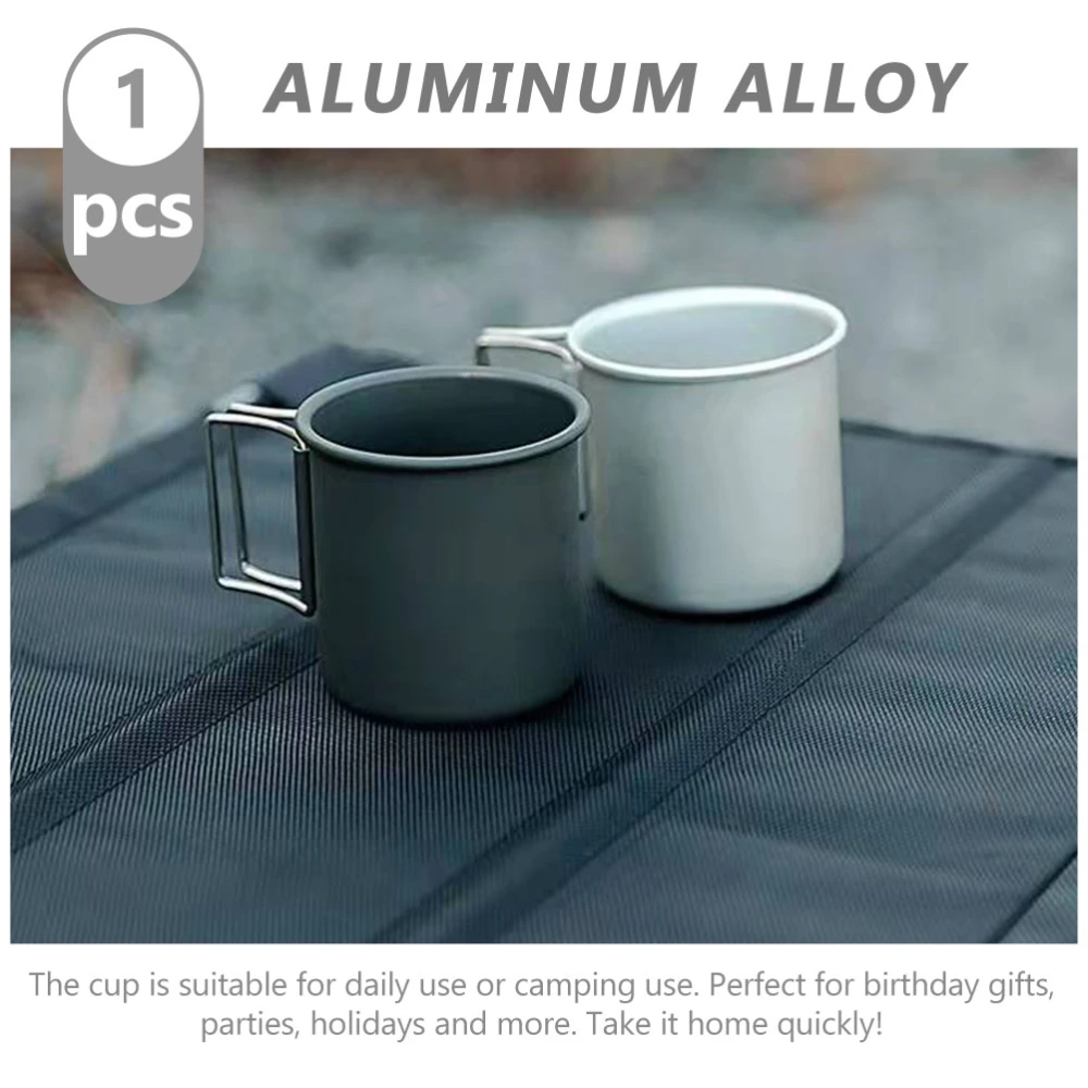 Foldable Camping Water Cup Aluminum Alloy Water Mug Outdoor Coffee Tea Mug for Outdoor