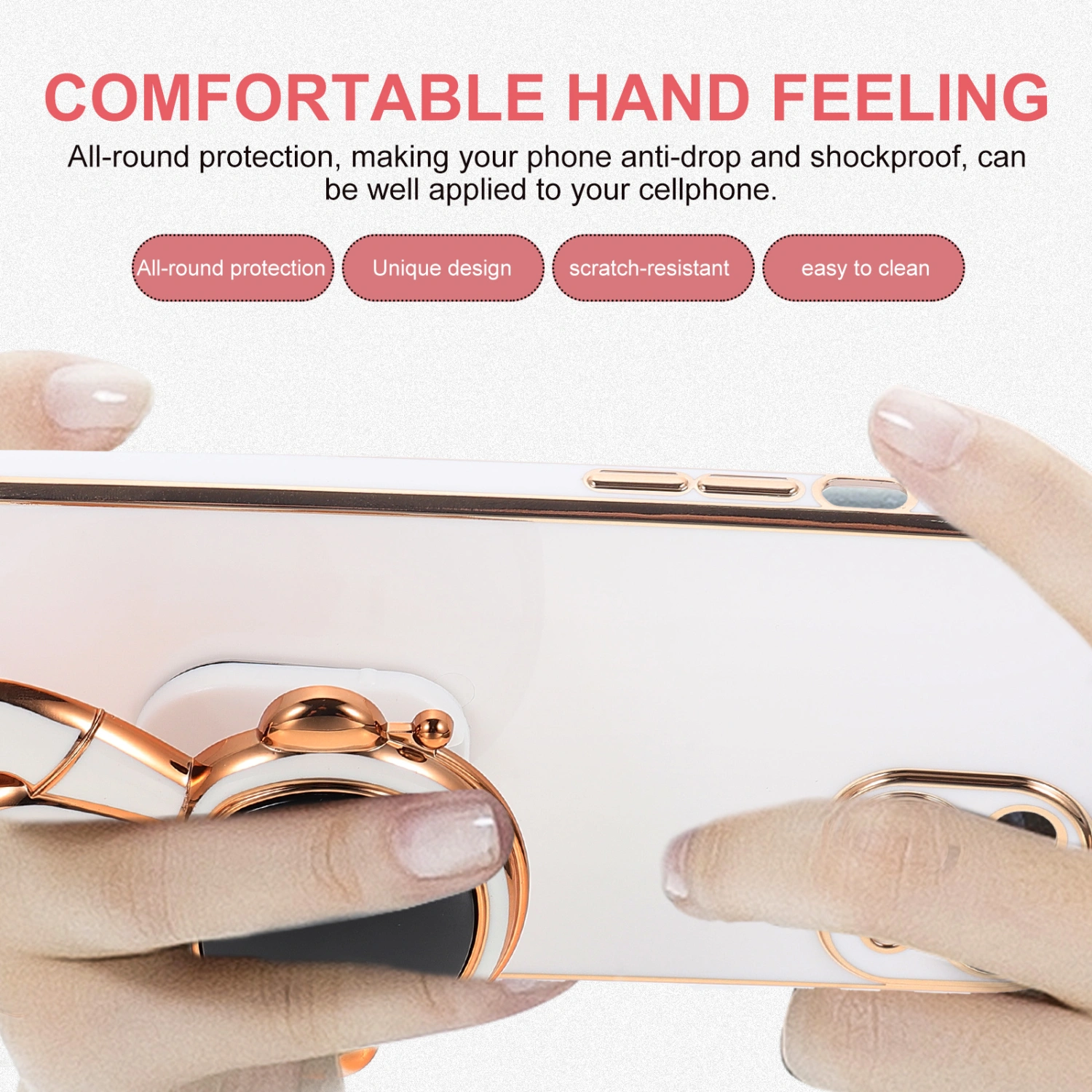 Phone Protective Case Anti-scratch Phone Cover Phone Rack Compatible with iphone 13