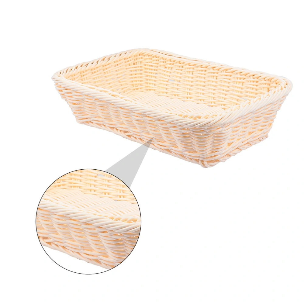 1 Pc Woven Fruit Basket Storage Basket Fruit Display Basket Bread Container