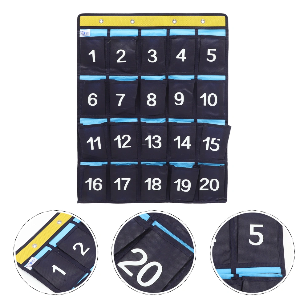 Numbered Pocket Cell Phones Holder Wall Door Hanging Organizer for All Phone Size